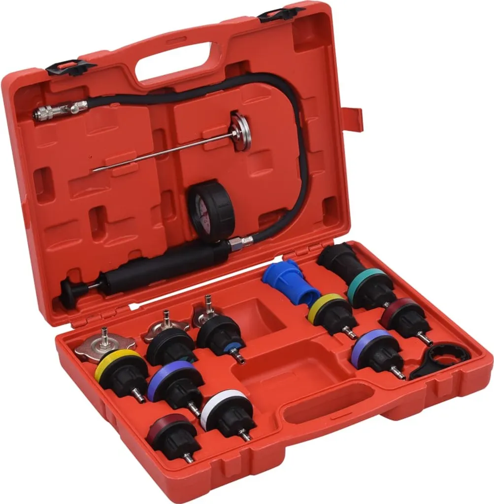Testeur de pression de refroidissement 18 pcs avec manomètre