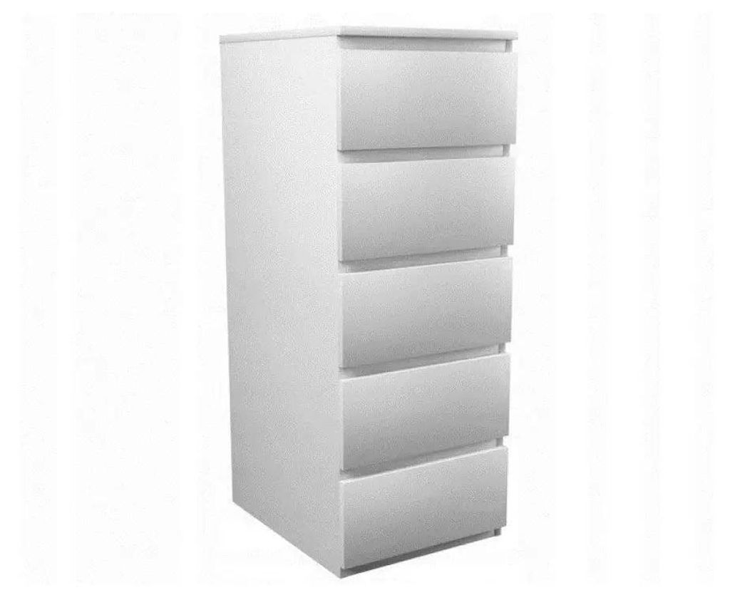 Topeshop W5 BIEL MAT, Biela, 5 zásuvka/zásuviek, Obrázok produktu 