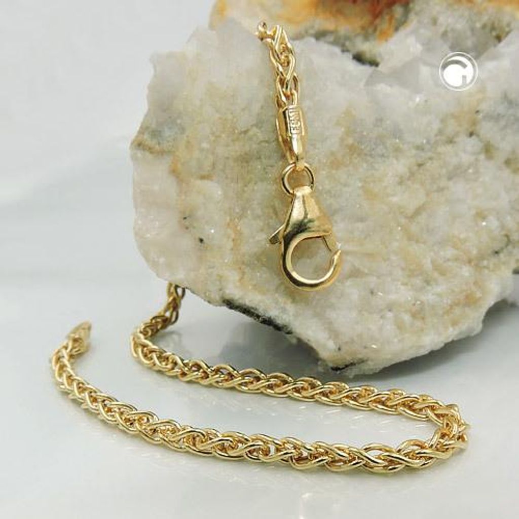 Armband 2,5mm Zopfkette 9Kt GOLD Produktbild 
