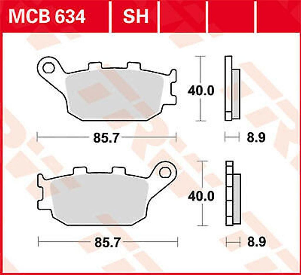 TRW Pastiglia freno Trw Sinter Mcb 634 Sh Immagine del prodotto 
