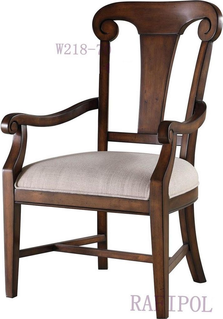Klassischer Stuhl Esszimmerstuhl Holz braun Armlehnen Sessel Lehnstuhl Stühle