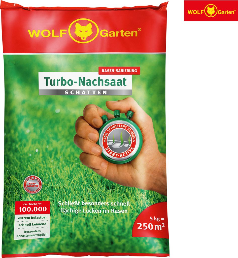WOLF Garten Turbo Nachsaat 5 kg LR 250 Rasen - Sanierung