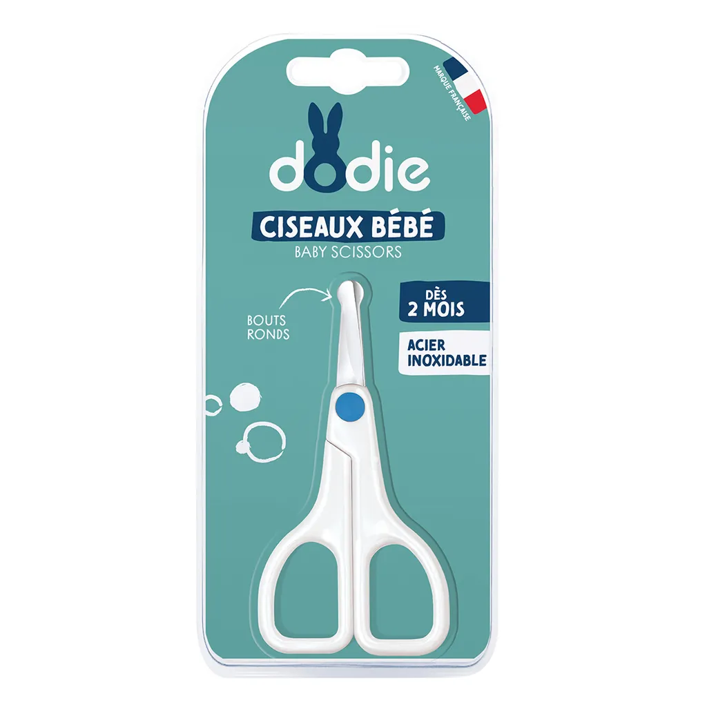 Fini les griffures ! Ciseaux Dodie bouts ronds pour ongles de bébé - 2