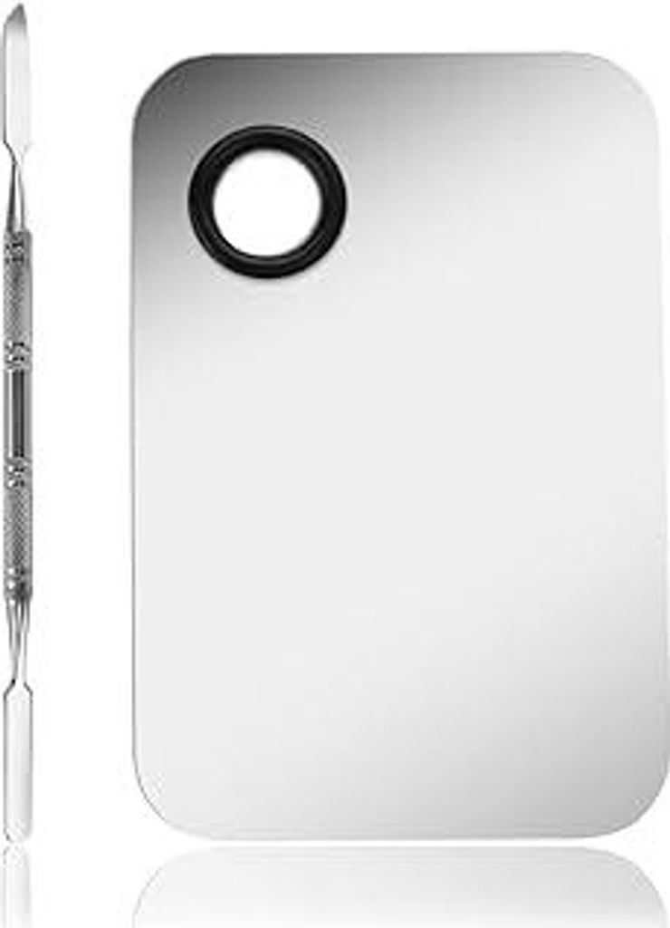 Witbicg Make Up Mischpalette, Makeup Spatula Palette Edelstahl Kosmetik Spatel Für Nail Art, Lidschatten, Wimpern, Make-Up, Professionelle Pigment...
