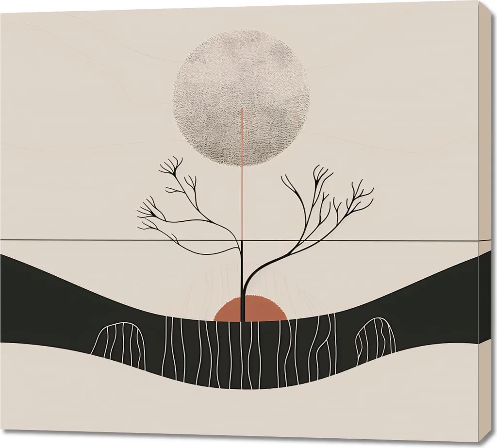 Quadro Luna Invernale 100x90cm: Il Mistero della Notte a Casa Tua