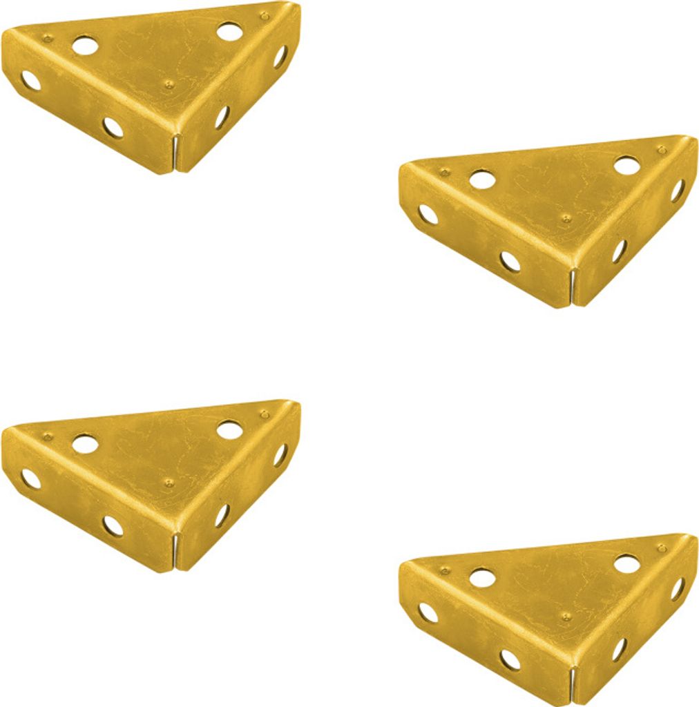 DMX - Eckbeschlag Möbelbeschlag Metallecke Eckenschutz - Zink galvanisiert gelb - NS