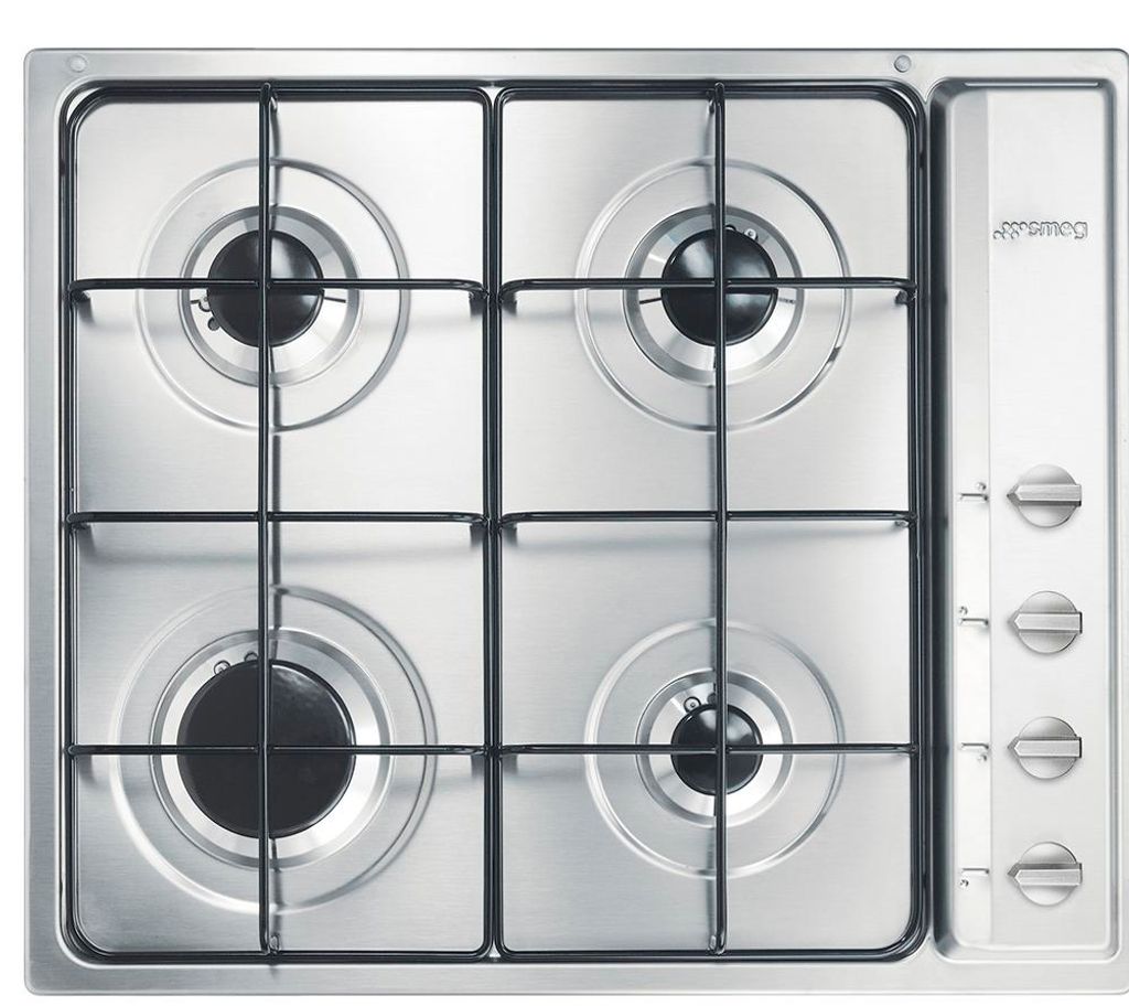 Smeg S64S Einbau-Gaskochfeld aus Edelstahl, 4 Brenner Produktbild 