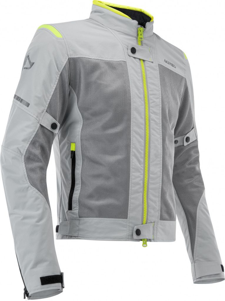 Acerbis Ramsey Vented Damen Motorrad Textiljacke, grau/gelb, XL