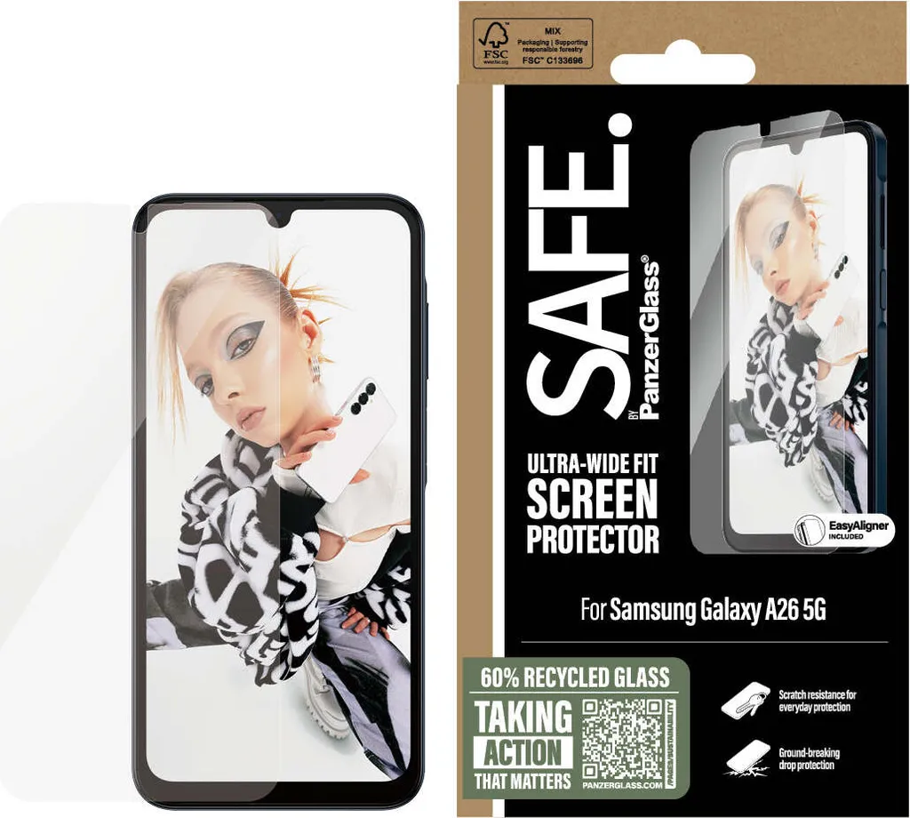 PanzerGlass SAFE. Pellicola Vetro Temperato Samsung A26 5G - Protezione Totale