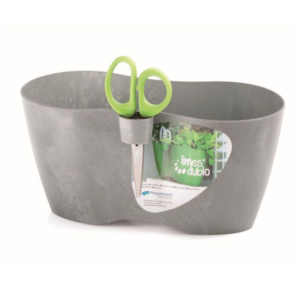 Blumenkübel mit Schere LIMES DUBLO BETON NEW 25 cm Produktbild 