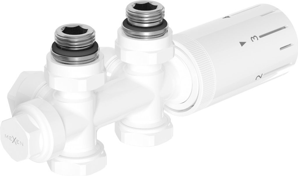 Mexen G05 termostatická sada rohová/přímá, Duplex, DN50, Obrázek produktu 