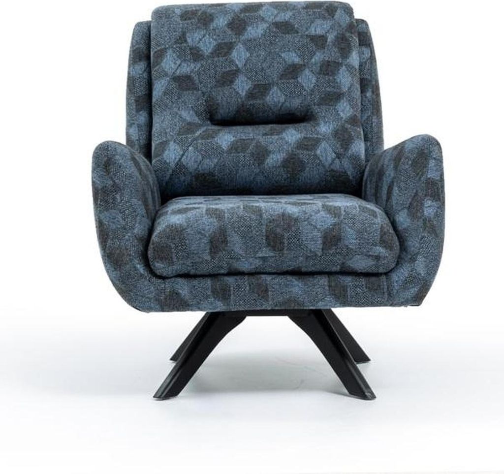 Wohnzimmer Luxus Sessel grau Club Lounge Modern Designer Möbel Einrichtung