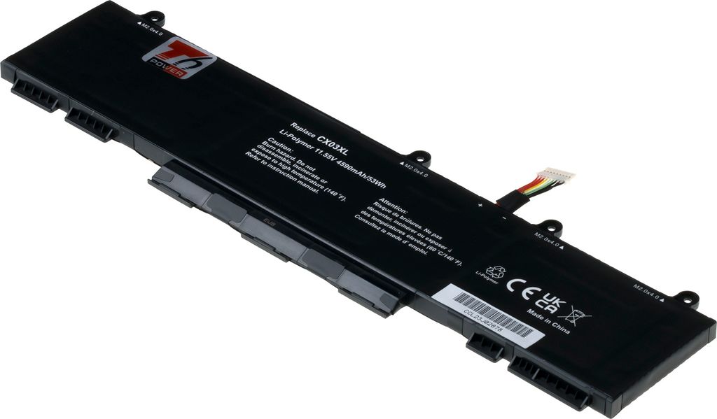 T6 Power Akku für Hewlett Packard Laptop, Teilenummer HSTNN-IB9G, Li-Poly, 11,55 V, 4590 mAh (53 Wh), schwarz