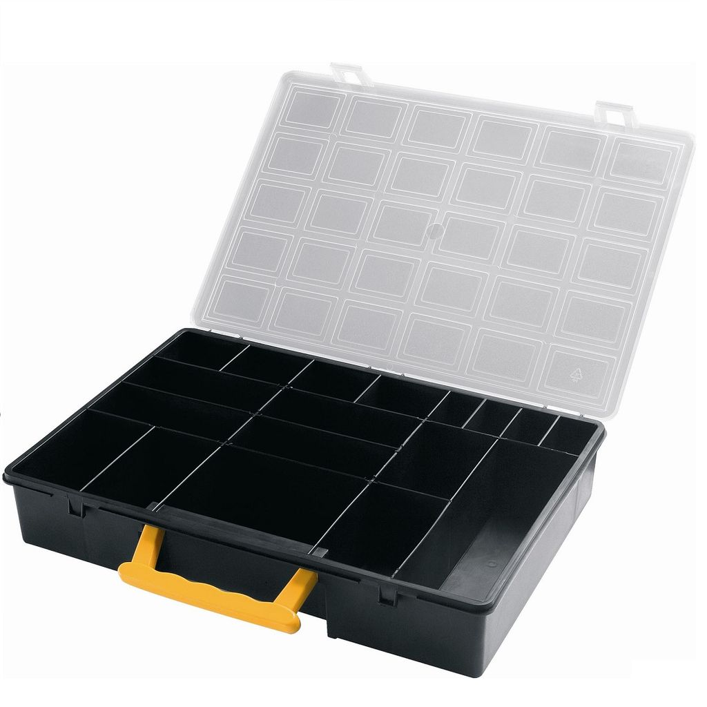 Organizer met vaste compartimenten en handvat, 360x252x64 Productafbeelding 