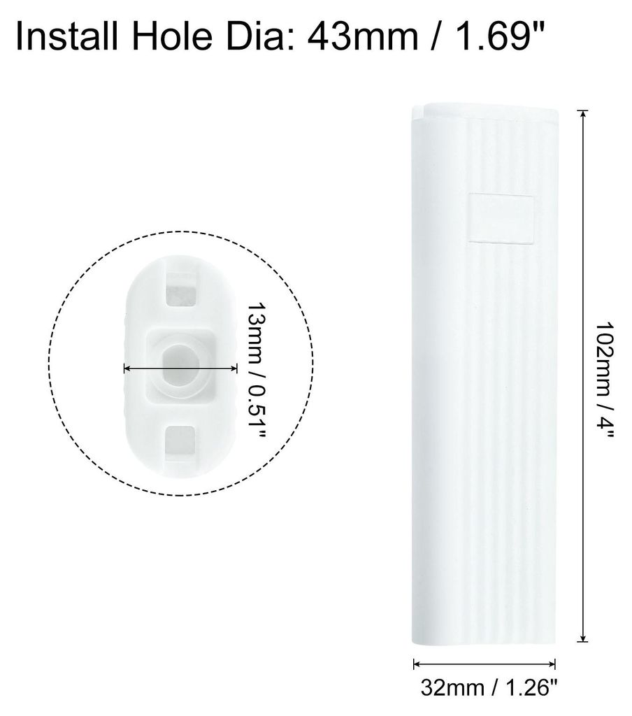 Jalousien Schnur Gewicht POM 83mm/3.27" Viereckig Rolladen Griff Spanner Gewicht fš¹r Vertikale Jalousie Raffrollos Ketten Kugel Perlenkette Fens...