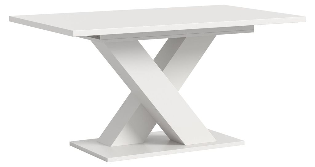 Esstisch ausziehbar Weiß X-Fußgestell 150-190 cm Produktbild 