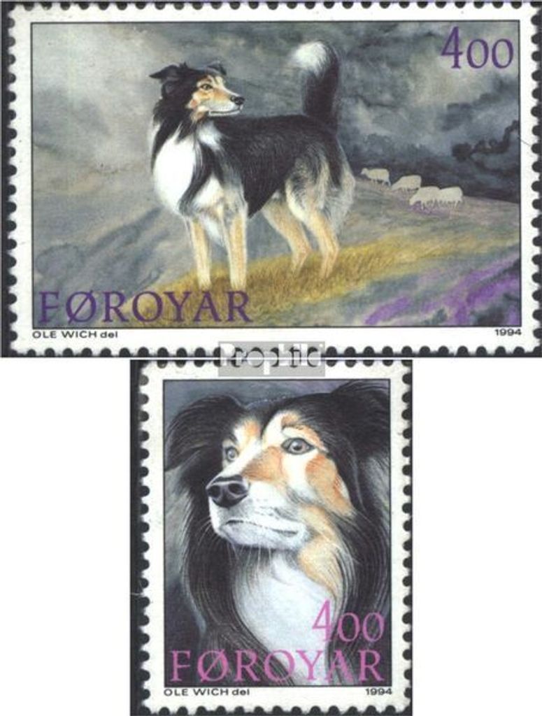 Briefmarken Dänemark - Färöer 1994 Mi 262-263 (kompl.Ausg.) gestempelt Hütehunde