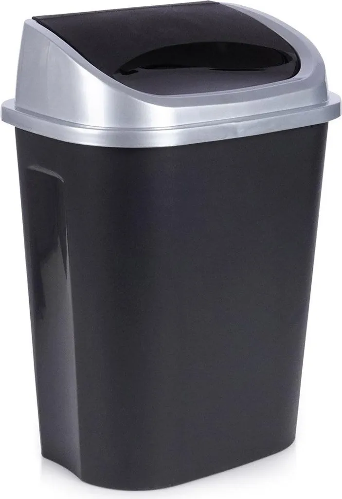 Poubelle de cuisine 25L grise idéale pour petits espaces et bureau