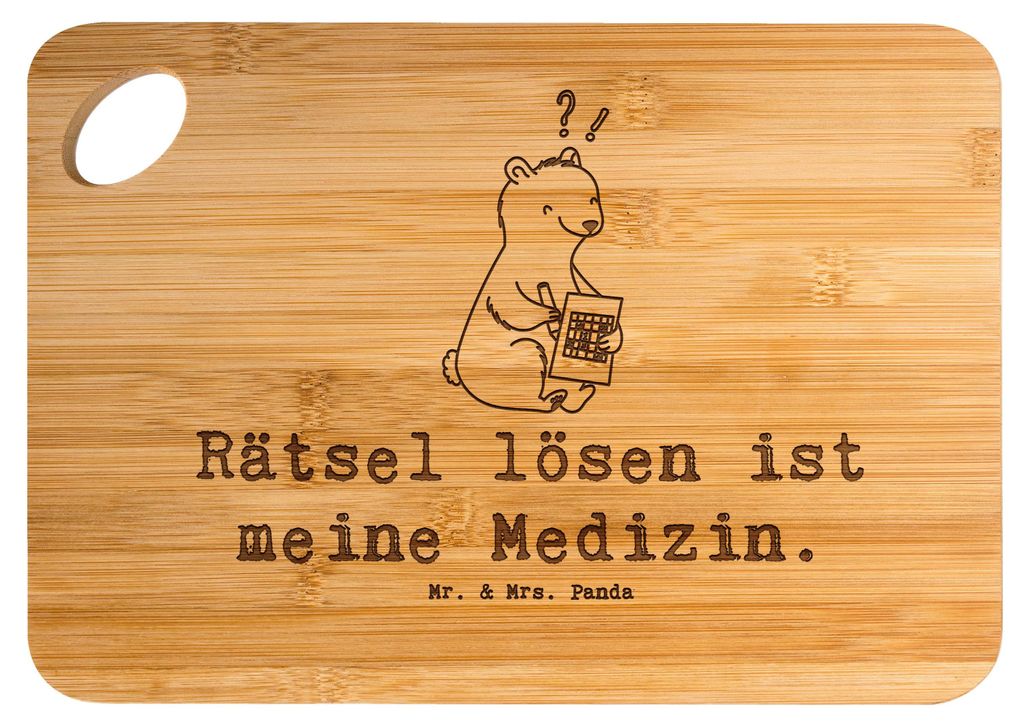 Mr. & Mrs. Panda Frühstücksbrett Bär Rätsel lösen - Transparent - Geschenk, Kreuzworträtsel, Brett, holzschneidebrett, Schneidebrett, Knobeln...