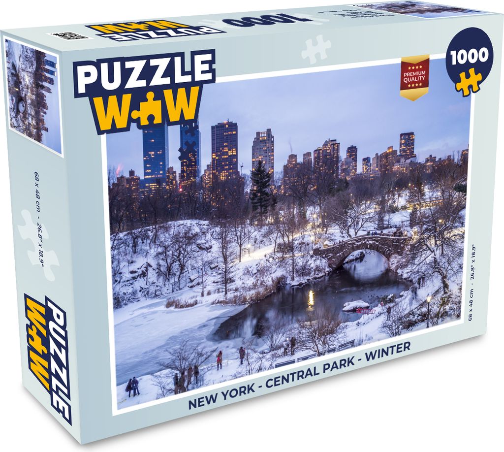 MuchoWow Puzzle 1000 Teile New York - Central Park - Winter - Erwachsene - Rätsel