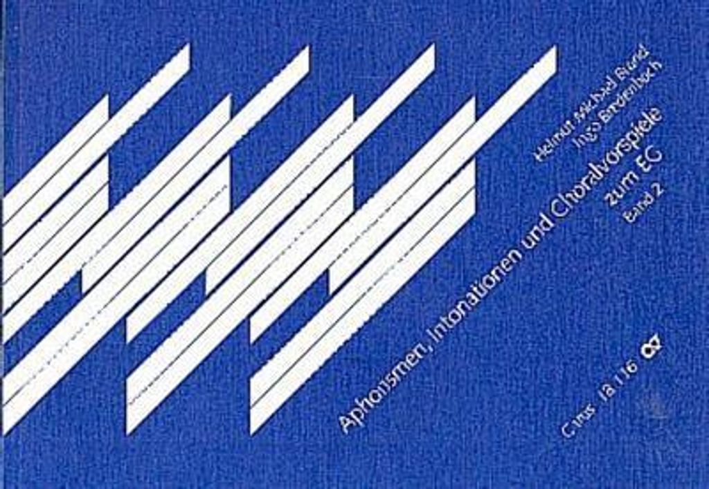 Aphorismen, Intonationen und Choralvorspiele zum EG Band 2für Orgel