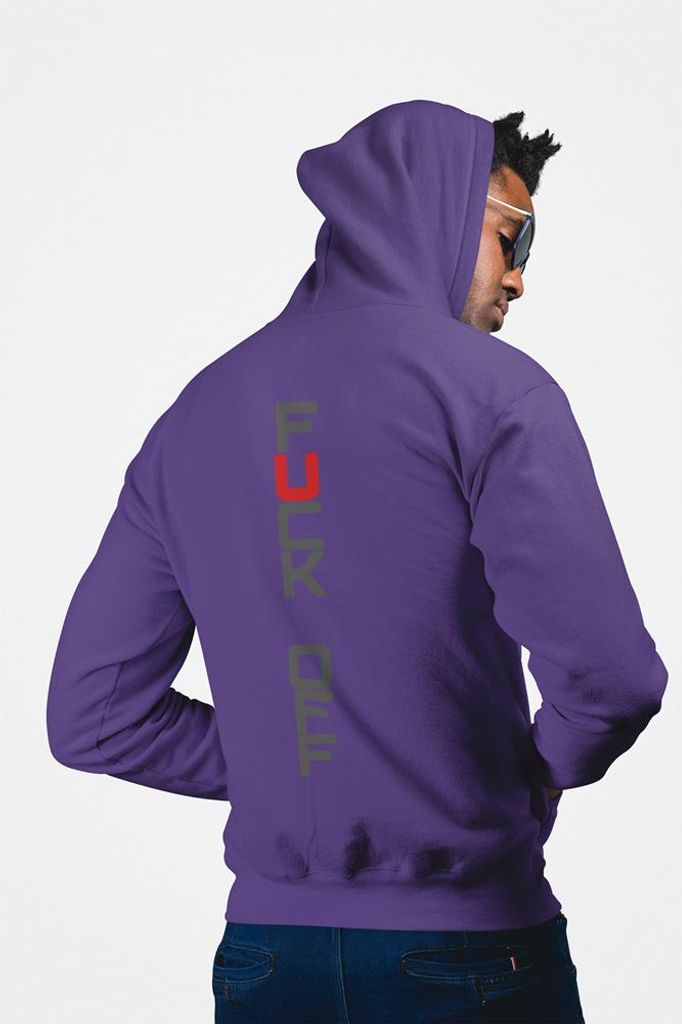 D&B Uni Hoodie ZIPEB00007 FckOff Lila-Größe 3XL