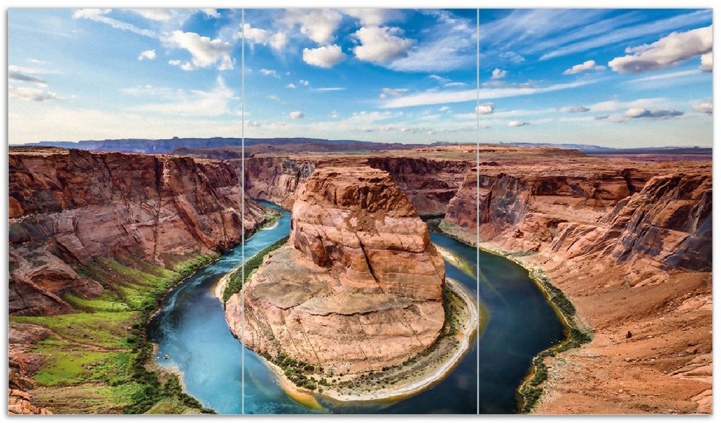 Wallario Herdabdeckplatte aus Glas, Größe 90 x 52 cm 3-teilig, Motiv Grand Canyon