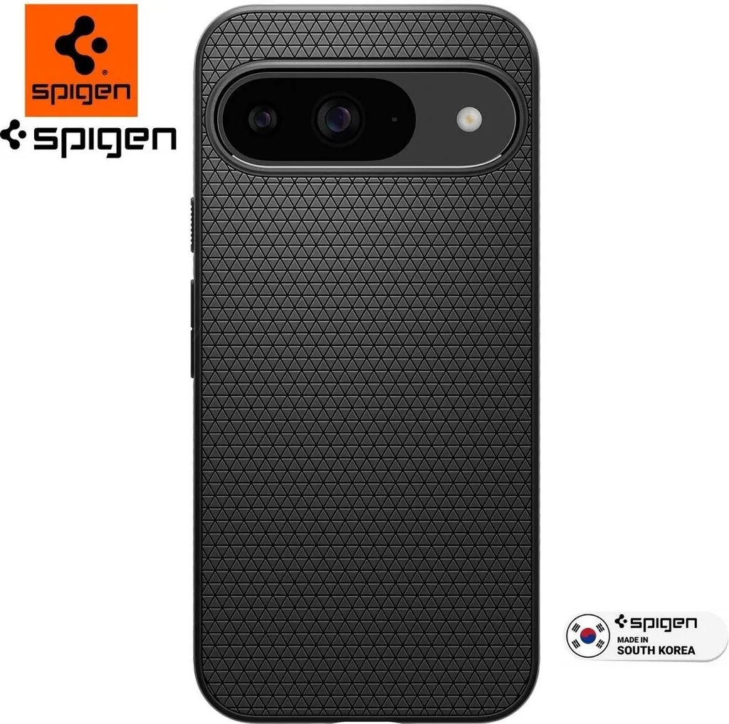 Custodia Spigen ACS07682 per Pixel 9 / 9 Pro - TPU Flessibile Nero