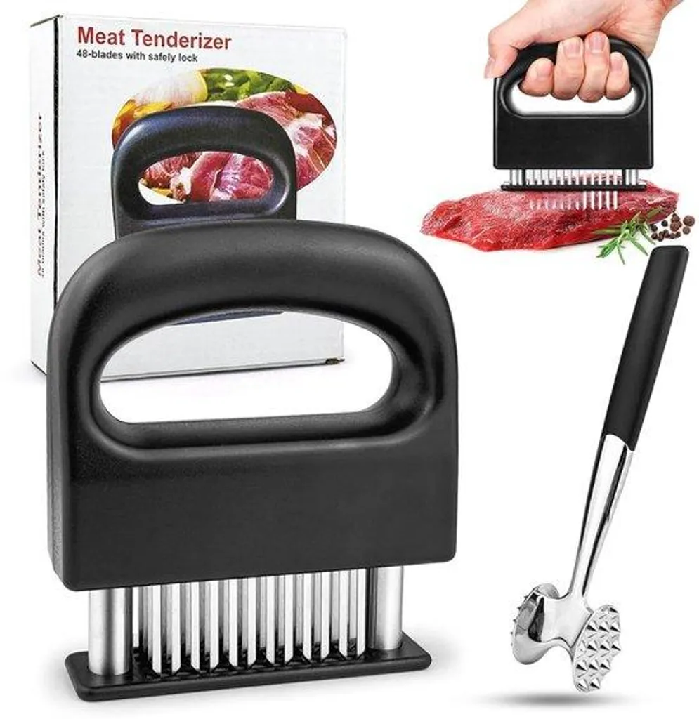 Attendrisseur 48 Lames Inox - Malsmaker Haute Précision pour Viande Tendre