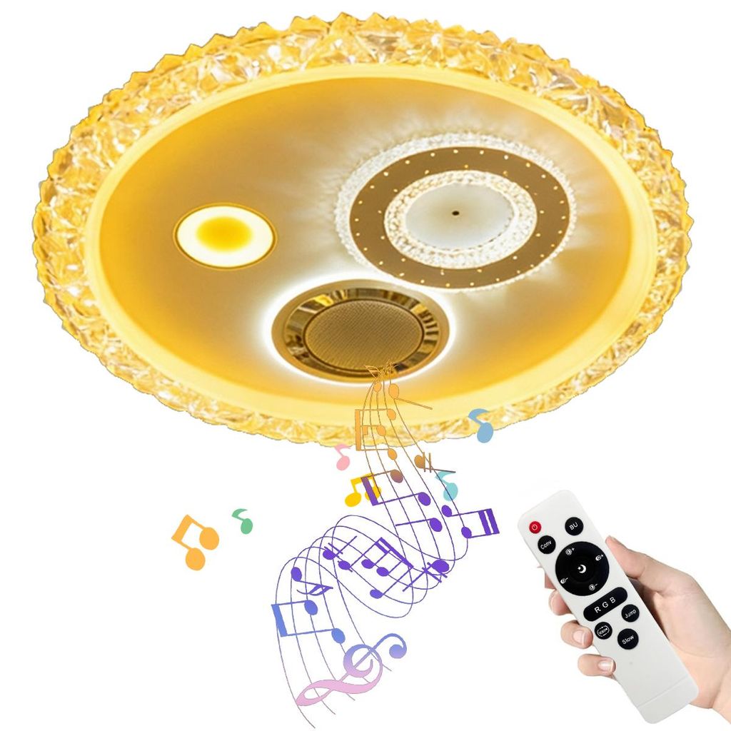 Bluetooth Musik Deckenlampe 72W, RGB+CCT 3000–6500K, 50cm Produktbild 