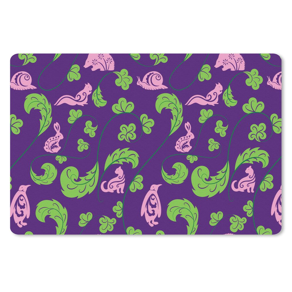 MuchoWow Mauspad Mousepad Blätter - Tiere - Muster 27x18 cm - Mousepads - Maus Mat - Pad - Mausunterlage - Büroartikel - Desk Matten
