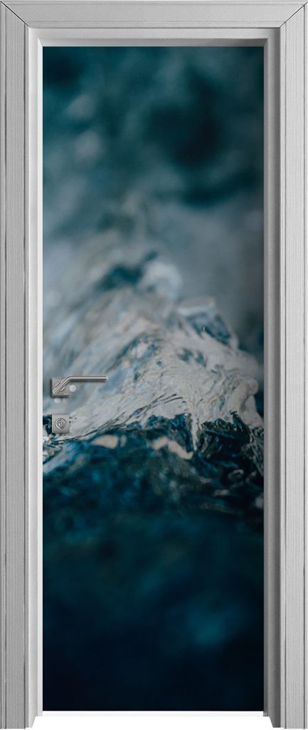 Tür Selbstklebende 70x210 cm Türfolie Türtapete Klebefolie - Wasser rippel