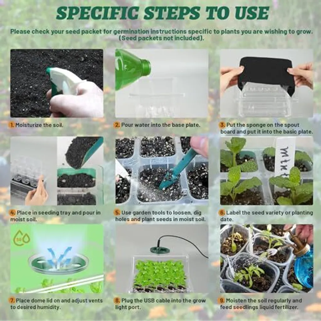 Veekay Kit Mini Serra 6 Pezzi - Design Elegante per Germinazione Casa - 6