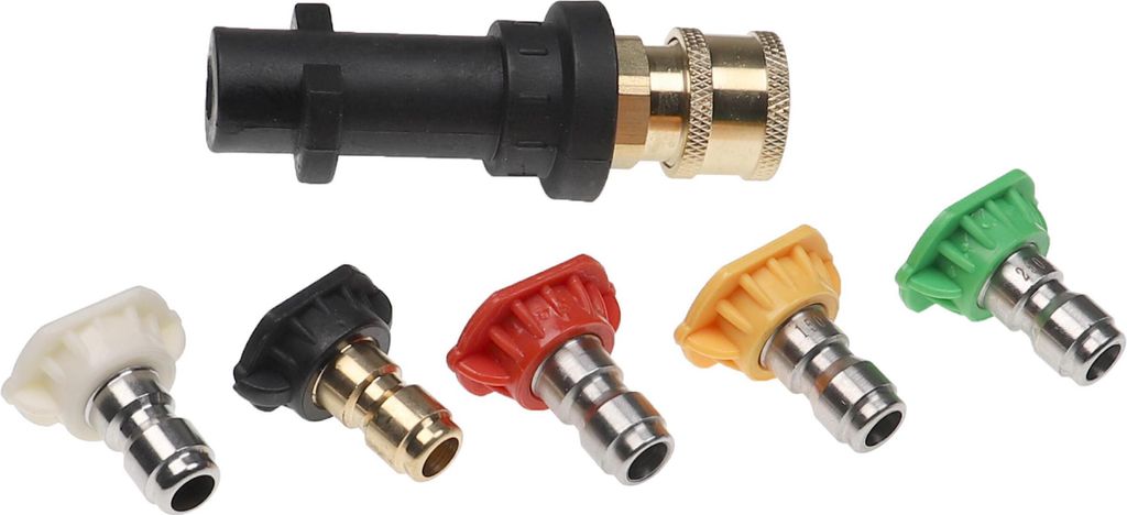 vhbw 6-tlg. Zubehör-Set kompatibel mit Kärcher K3, K2, K5, K4, K7, K6 Hochdruckreiniger - Adapter, Sprühaufsatz