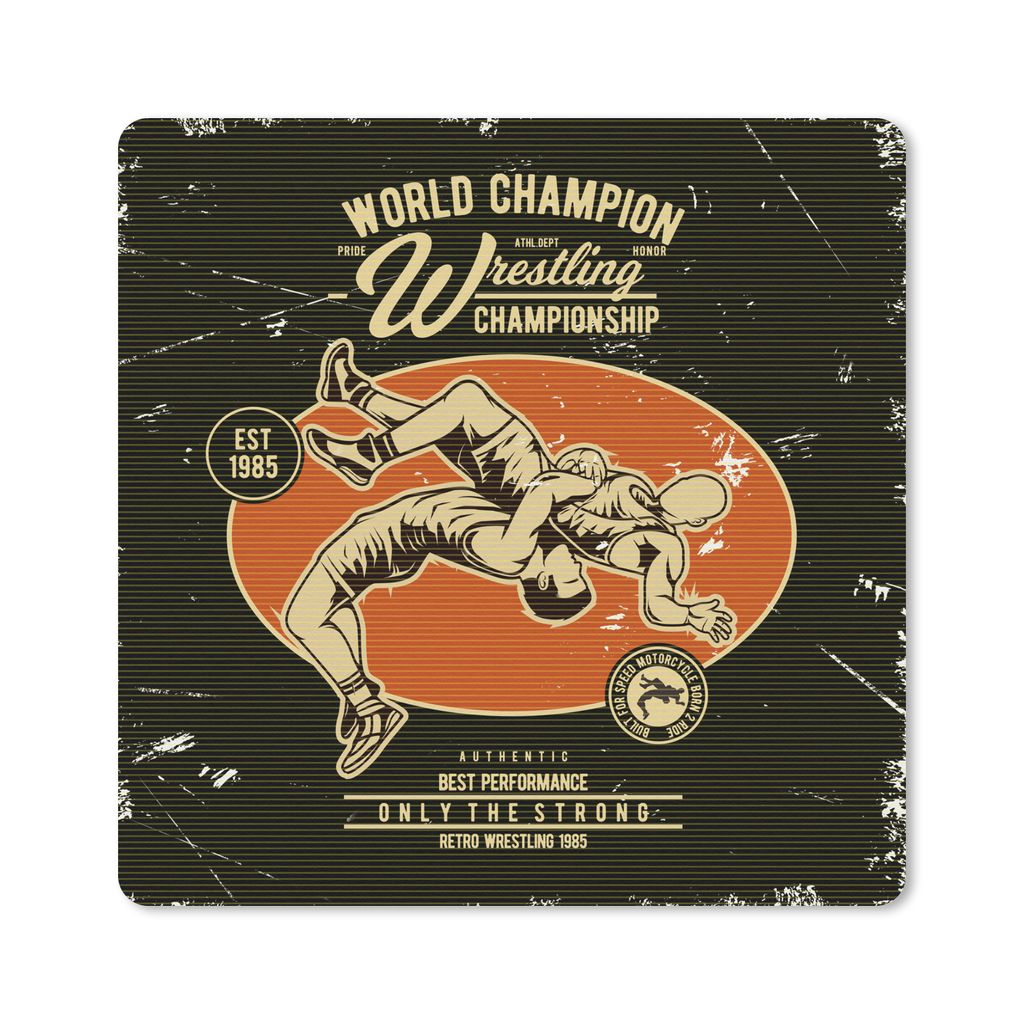MuchoWow® Mauspad Mousepad Jahrgang - Ringen - Sport 30x30 Produktbild 