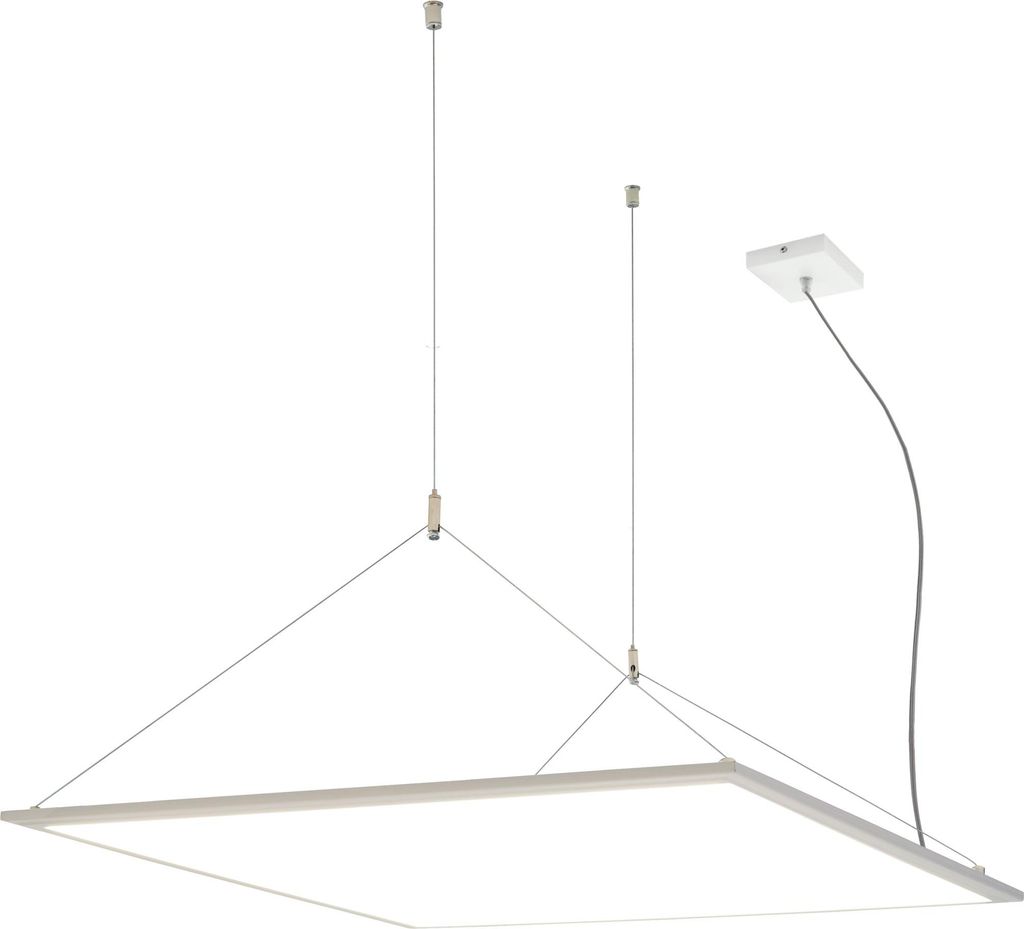 EGLO LED Deckenleuchte Salobrena 1, 1 flammige Deckenlampe, Material: Aluminium, Kunststoff, Farbe: Weiß, L: 30x30 cm, neutralweiß