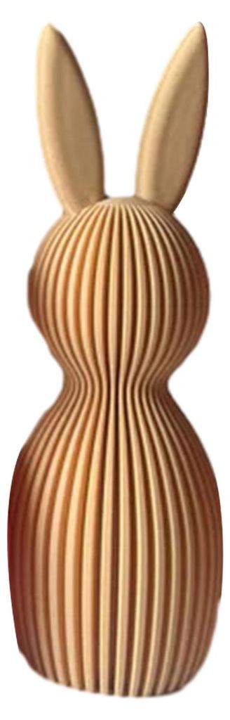 1/2 Stück Osterhasenfigur, 3D-gedruckte gerippte Hasenstatue, Skulptur, Dekoration für Zuhause, Büro, Feiertage, Party, Tischdekoration