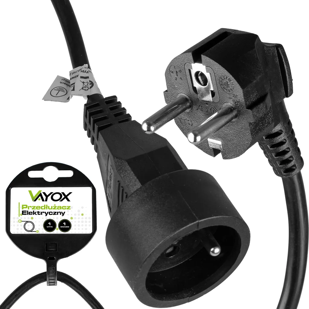 Prolunga Vayox VA0310-5B Nera 5 Metri - Qualità Professionale