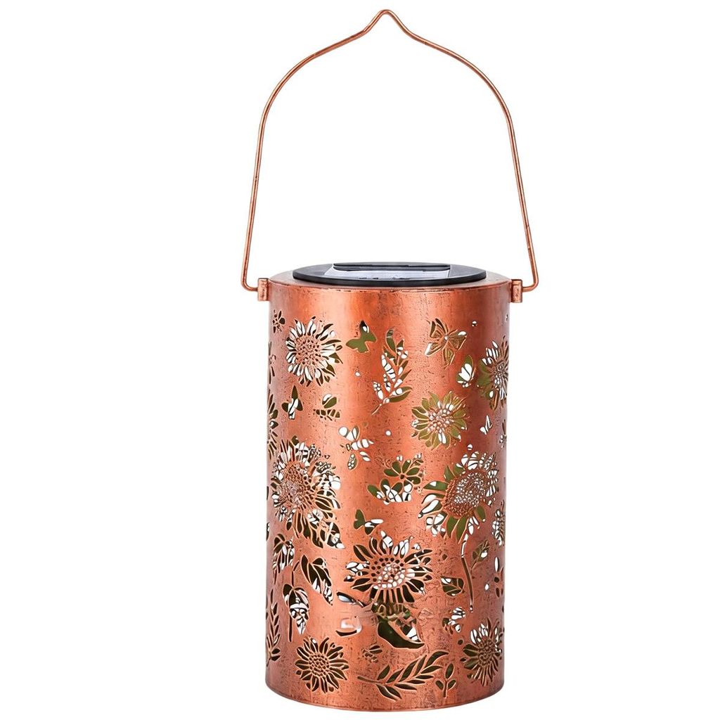 Solar Gartenlaterne Sonnenblume – buntes Metall-Design,  Produktbild 