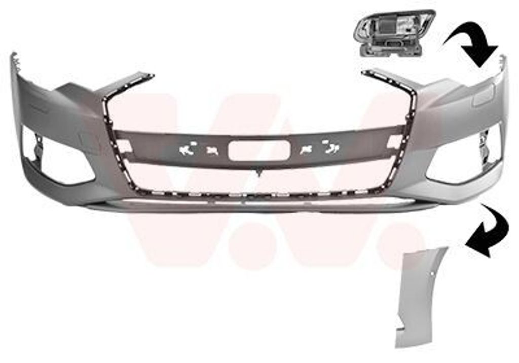 VAN WEZEL Stoßstange Stoßfänger für AUDI A6 Avant (4A5, C8) Grundiert 0362575