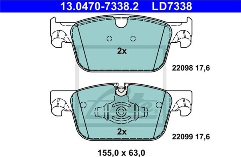 ATE Bremsbeläge für Volvo S60 S90 V60 V90 Xc60