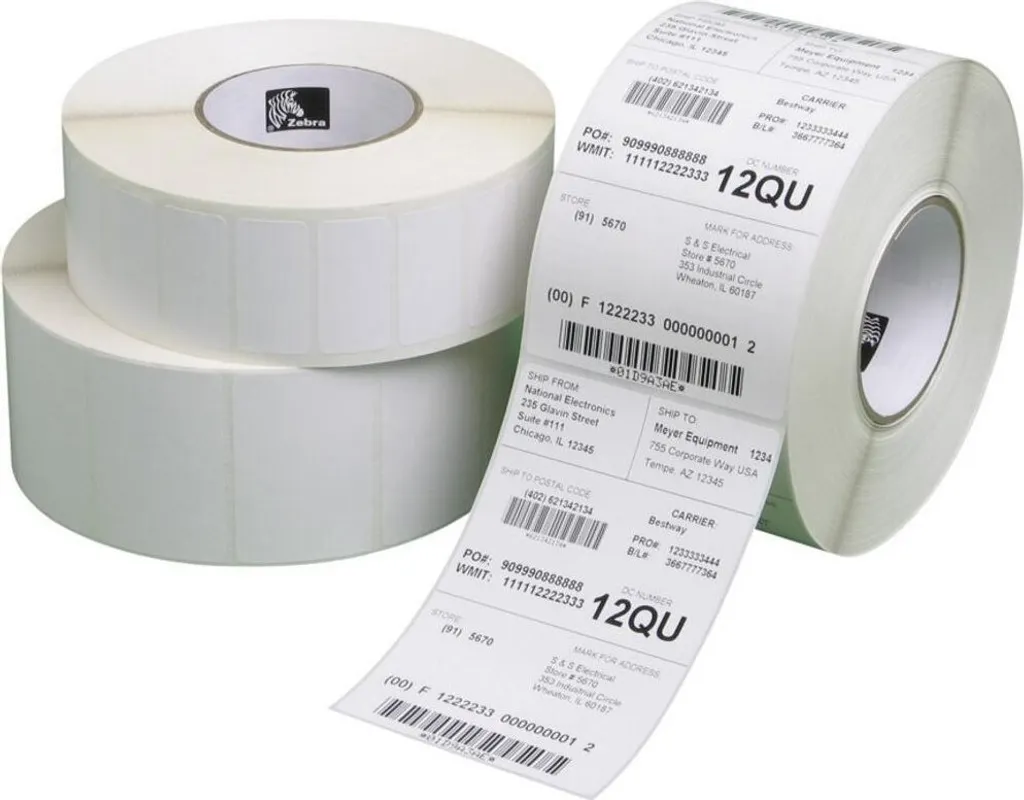 Étiquette Zebra Z-Select 2000T Mat à Adhésif Permanent - Pack 8 Rouleaux