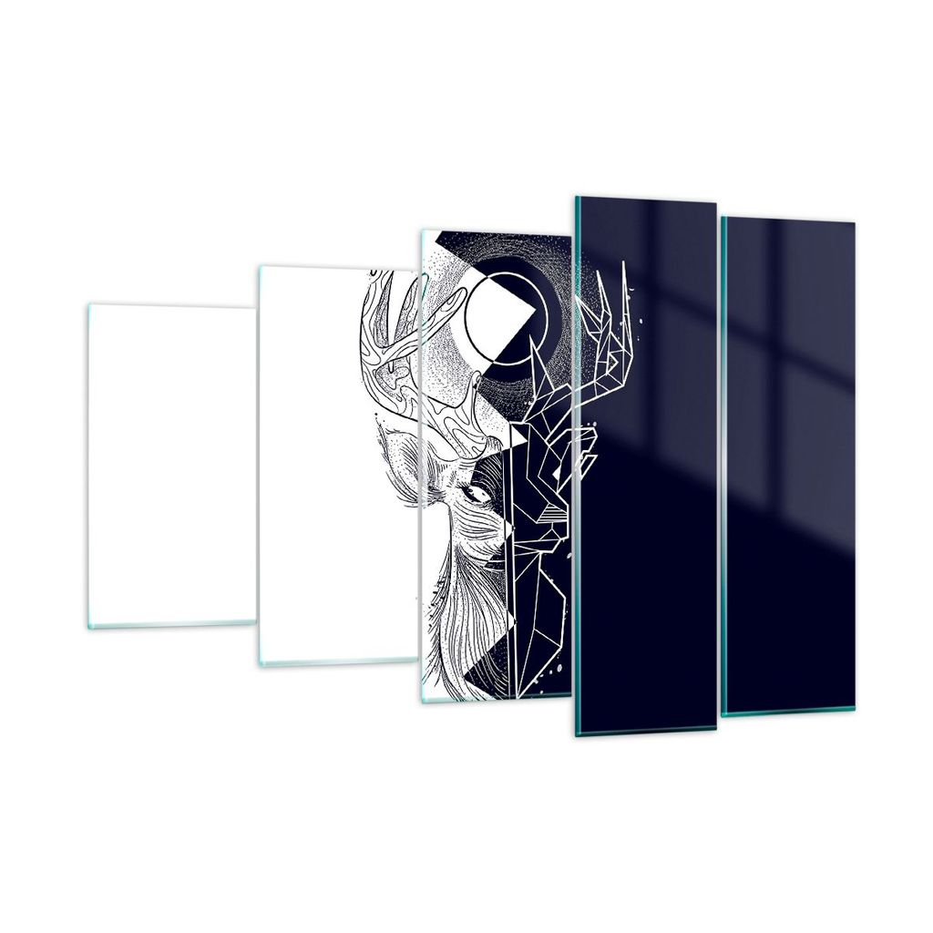 Bilder auf glas - Abstraktion modern - 150x100cm - Glasbilder - Wandbilder - Kunstdruck - zum Aufhängen bereit - Wanddekoration aus Glas - Glas Bi...