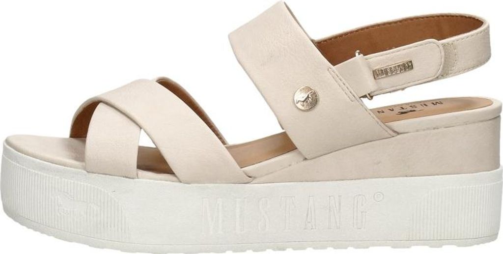 Mustang Sandalen Plat Sandalen Plat - Gebroken wit - Maat 42