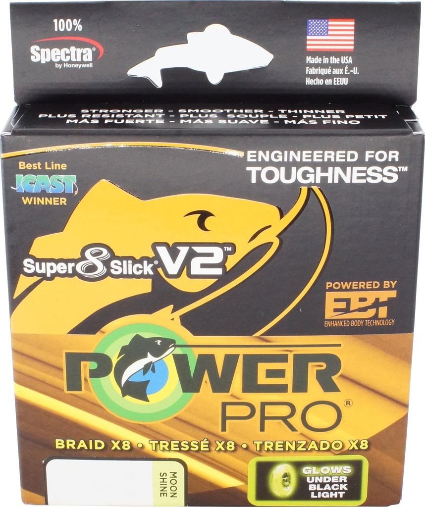 POWERPRO PowerPro Sup 8 Slick V2, 135m, 0,15mm, 10kg / 22,05lbs, gelb, 8-fach Geflochtene Schnur, PPBISV213515MS