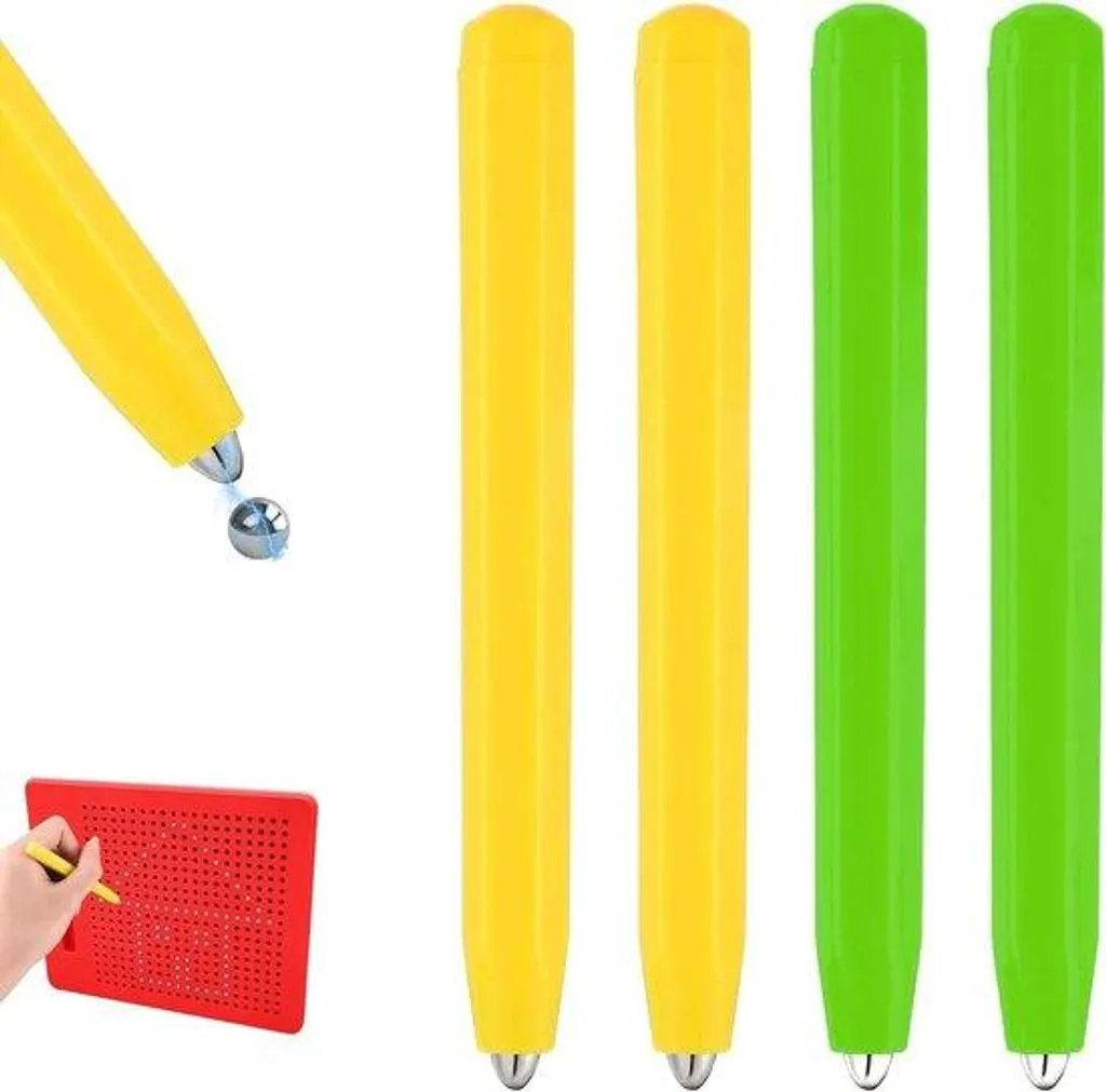 Crayon magnétique pour dessin enfant : 4 stylets télescopiques réglables
