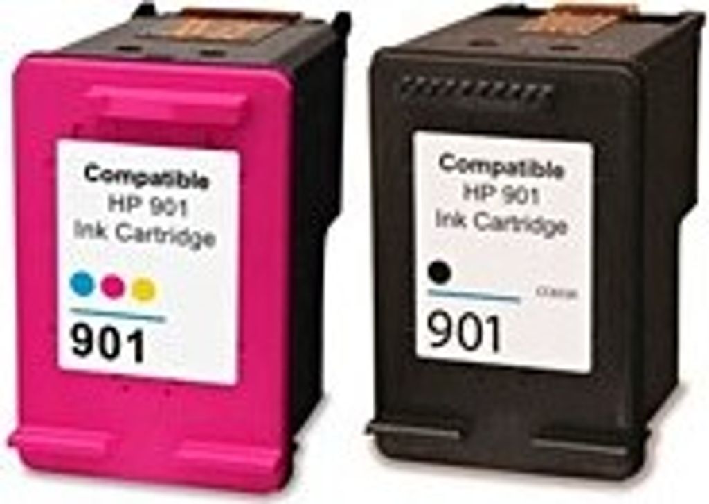 Druckerpatronen Set kompatibel mit HP 901 black + color XL - HP CC654AE + HP CC656AE für OfficeJet 4500, J4524, J4535, J4540, J4545, J4550, J4580,...