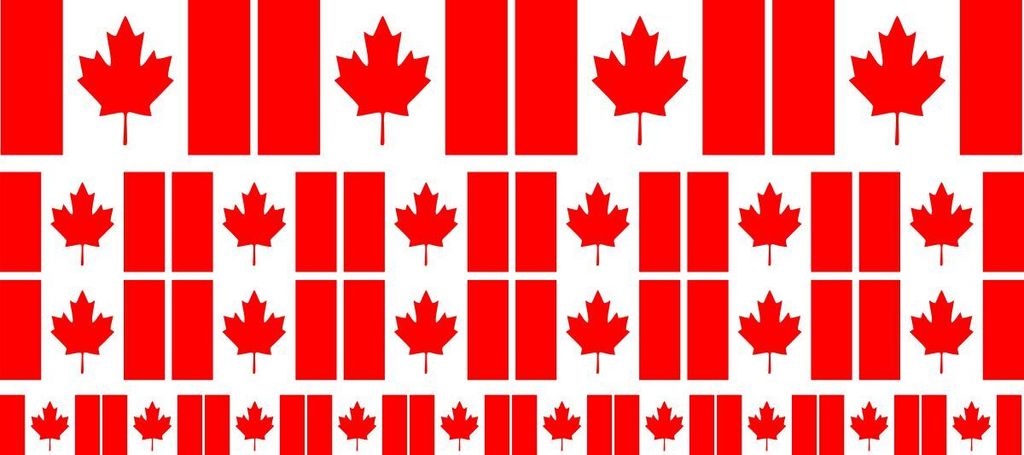 Mini Fahnen / Flaggen Set glatt - 4x 51x31mm+ 12x 33x20mm + 10x 20x12mm- selbstklebender Aufkleber - Kanada - Sticker fürs Büro, Schule und zu Ha...