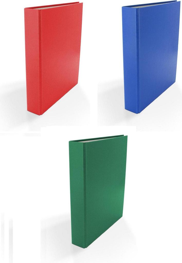 3x Ringbuch / DIN A5 / 4-Ring Ordner / Farbe: je 1x blau, rot und grün