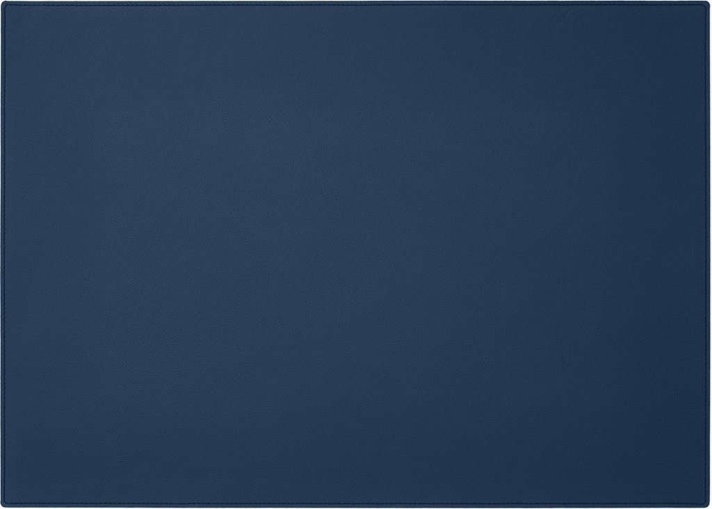 Schreibtischunterlage Echtes Leder Blau cm 50x35 - Mauspad XXL Eckige Ecken - Hergestellt in Italien